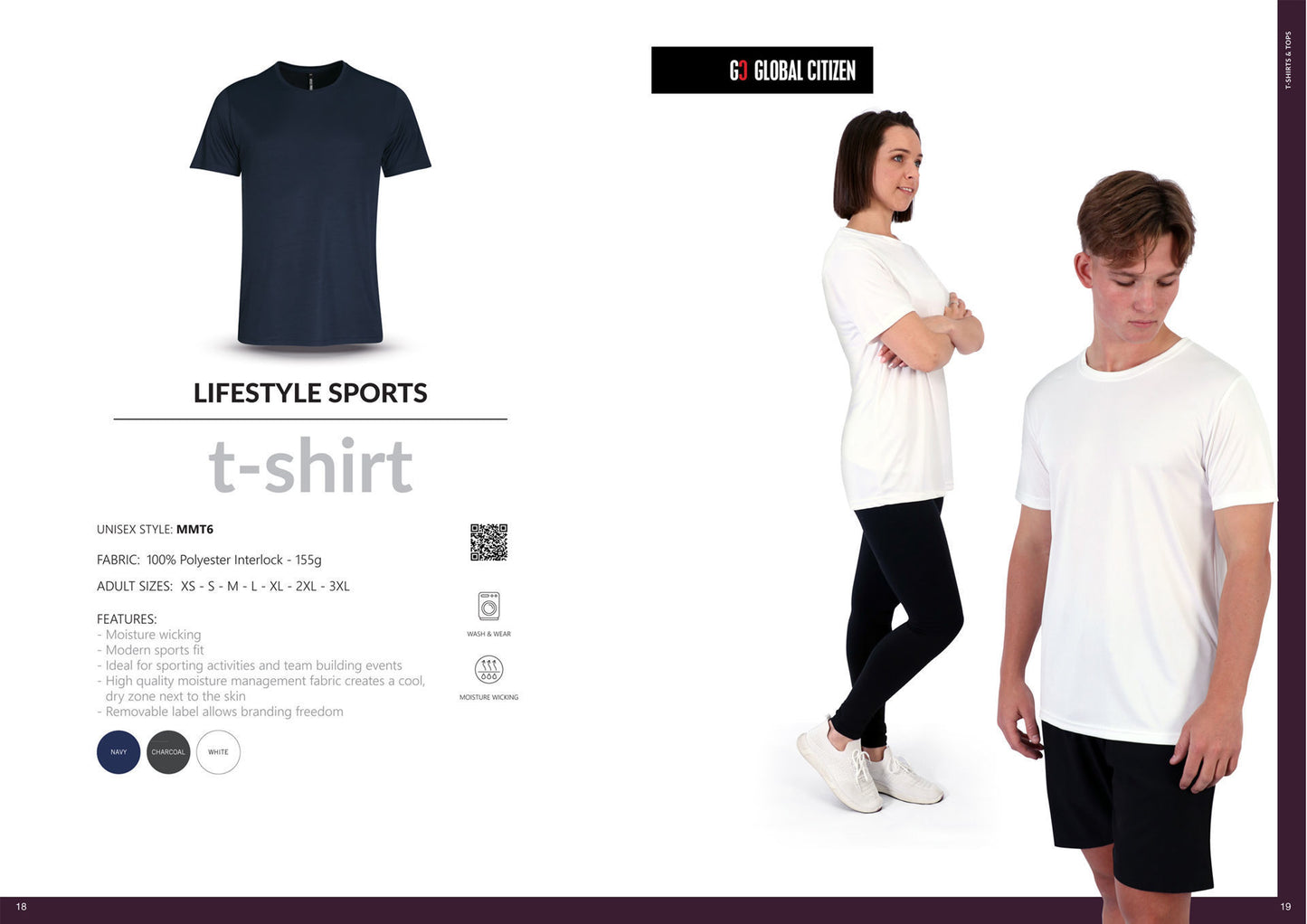 Unisex Lifestyle Sports T-Shirt - White - End Of Range
