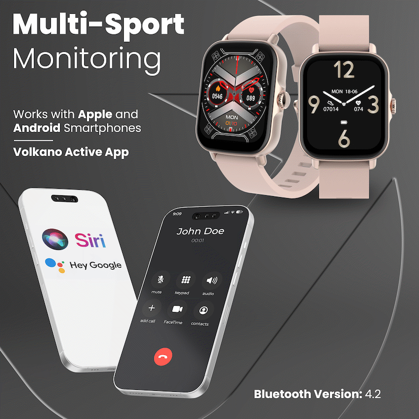 Volkano Active Tech Serene series Watch with heart rate monitor - Gold