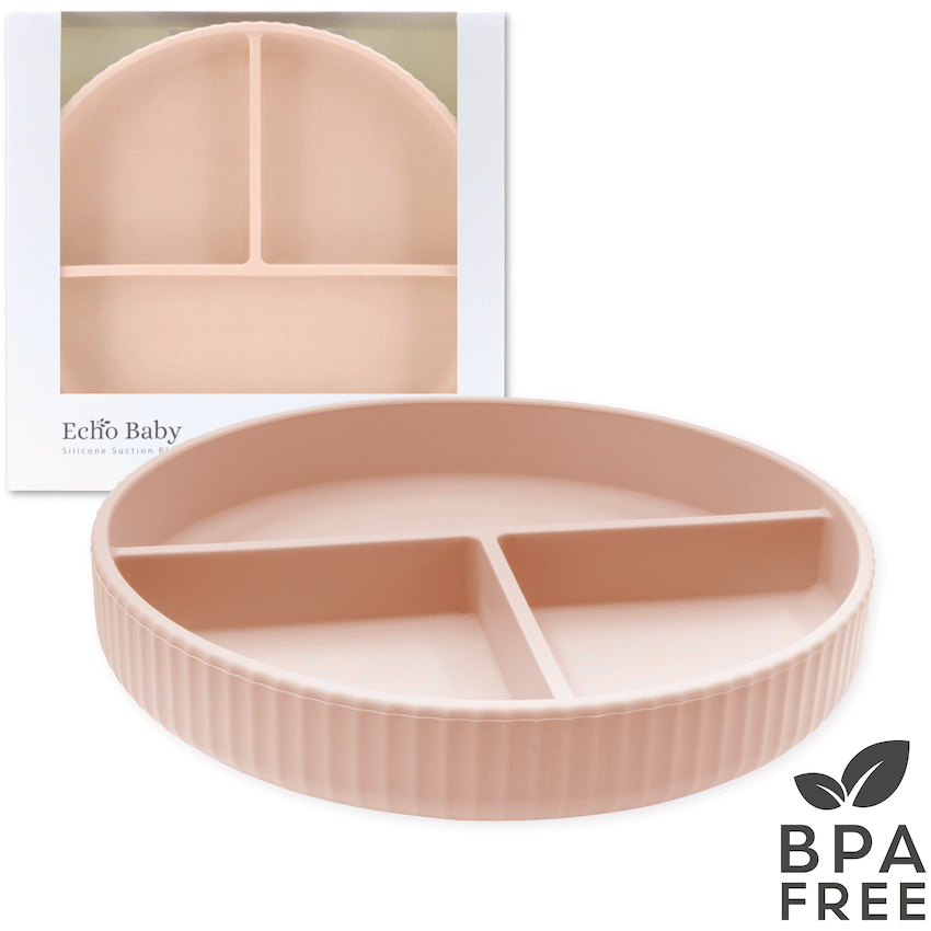 Echo Baby Silicone Suction Plate - Rose