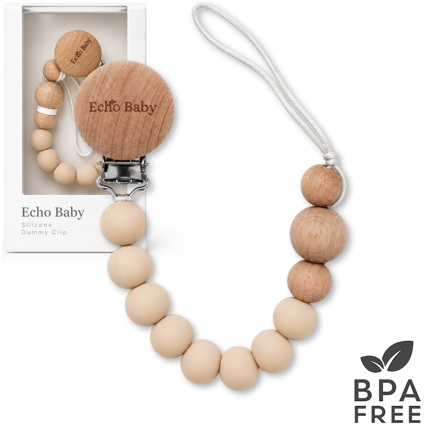 Echo Baby Silicone Dummy Clip - Ivory