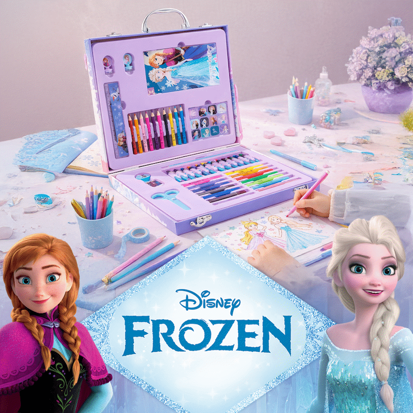 42 PIECE COLOURING STATIONERY BRIEFCASE- FROZEN
