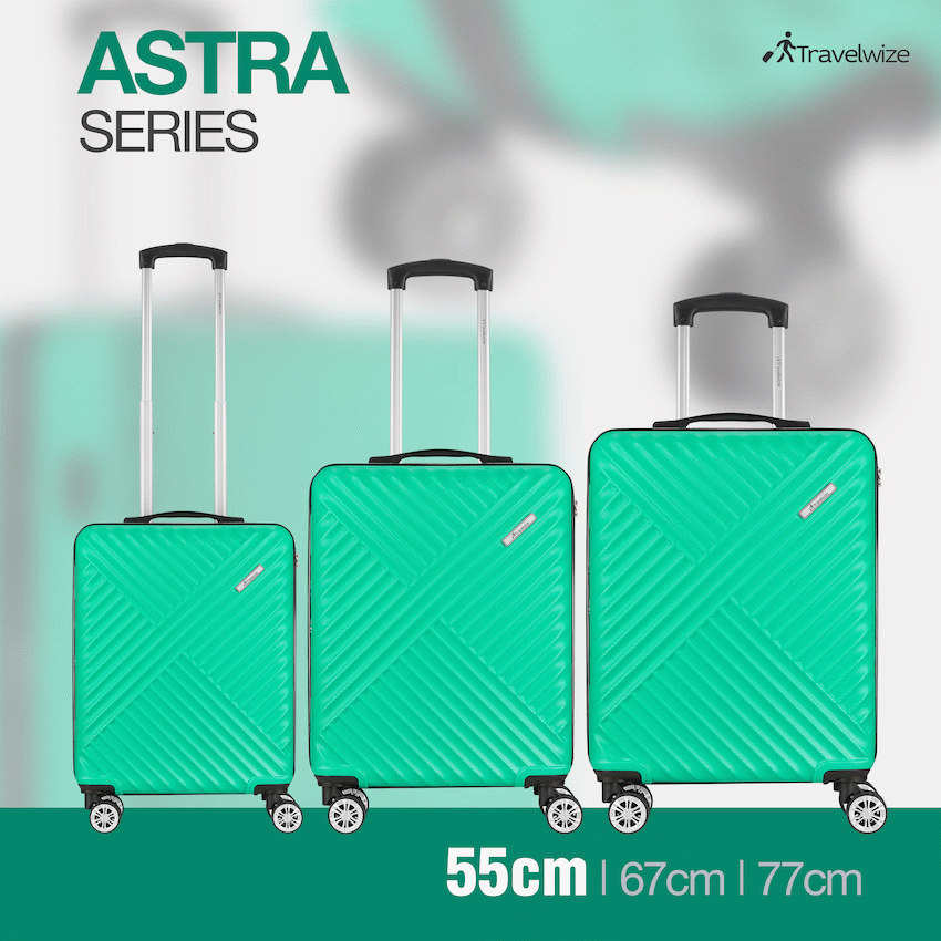 Travelwize Astra ABS 55cm 4-Wheel Spinner Luggage - Jade
