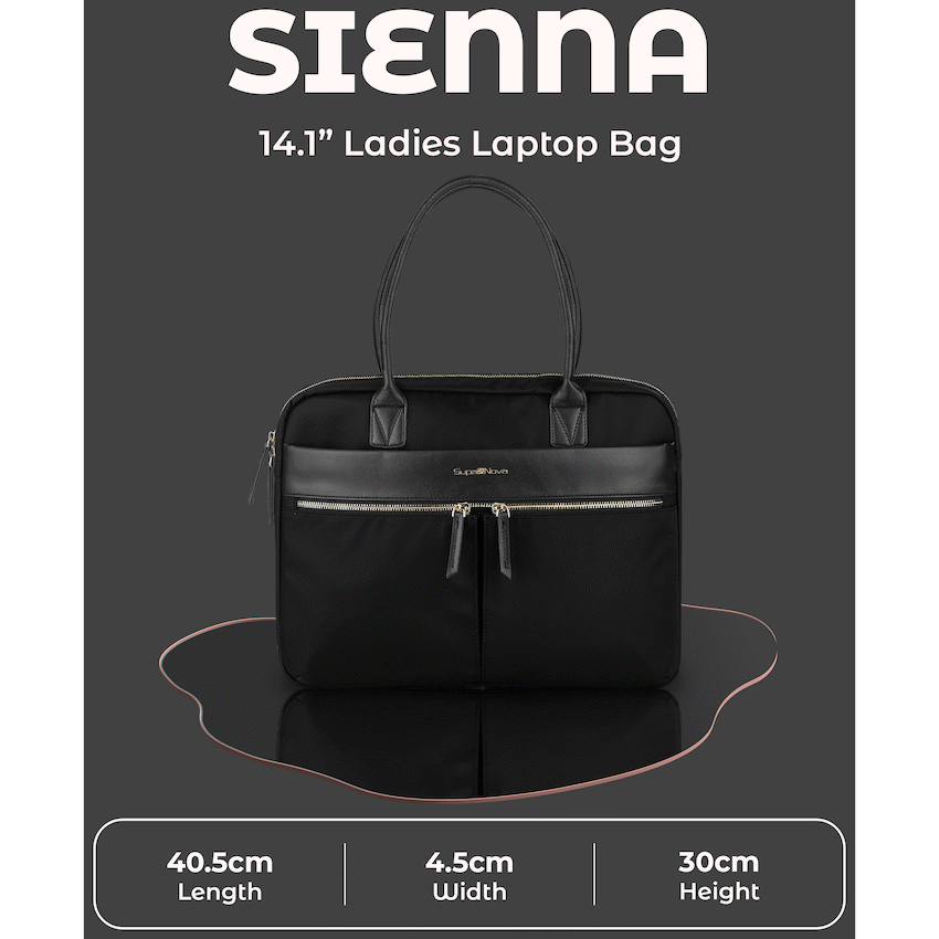 SupaNova Sienna 14.1' Ladies Laptop Bag - Black