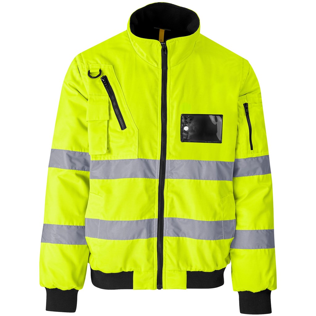 Techno Padded Hi-Viz Reflective Bunny Jacket - YELLOW