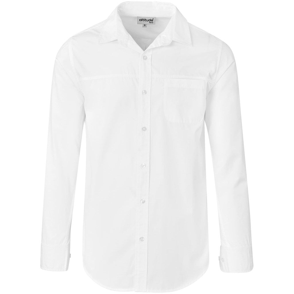 Mens Long Sleeve Empire Shirt - WHITE