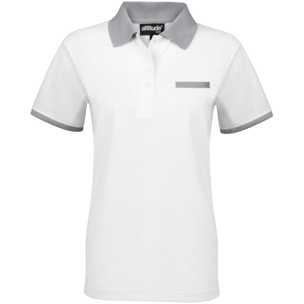 Ladies Caliber Golf Shirt - WHITE