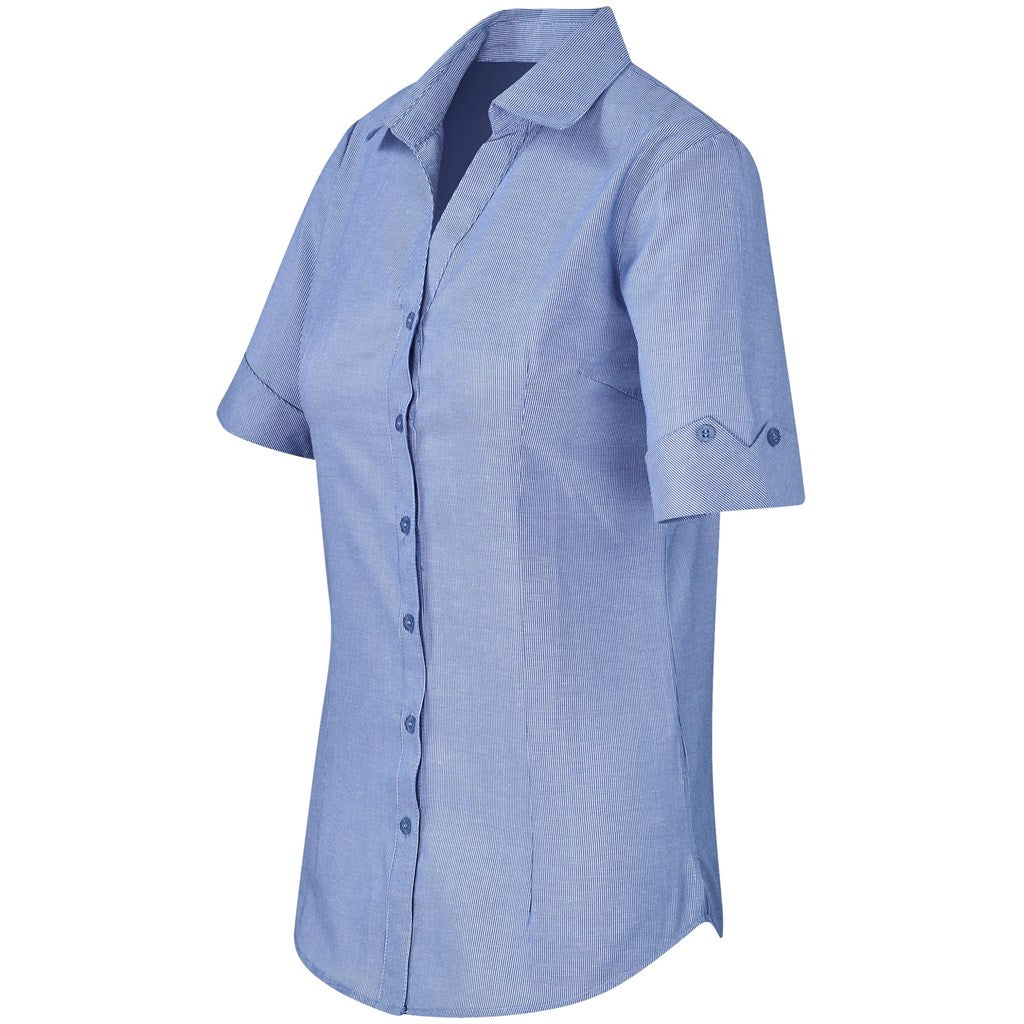 Ladies Short Sleeve Northampton Shirt - Royal Blue