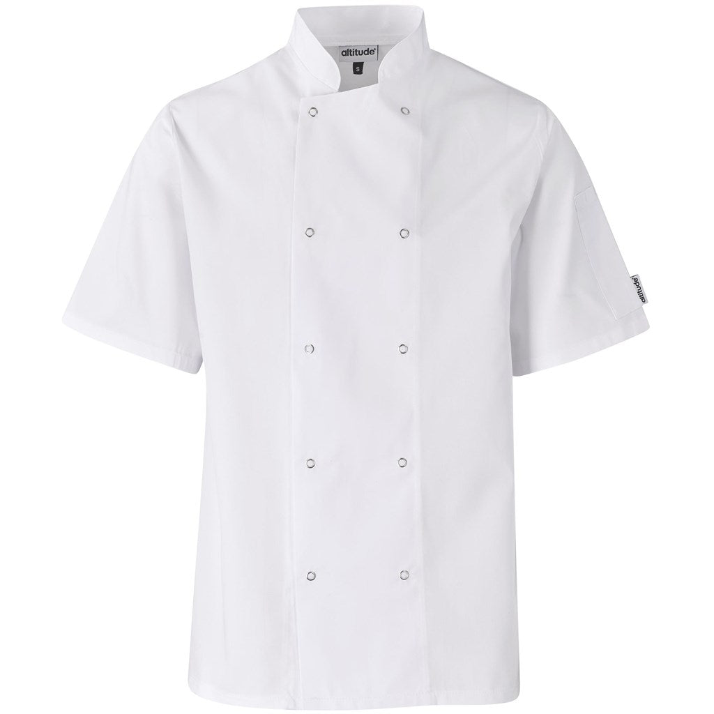 Unisex Short Sleeve Zest Chef Jacket - WHITE