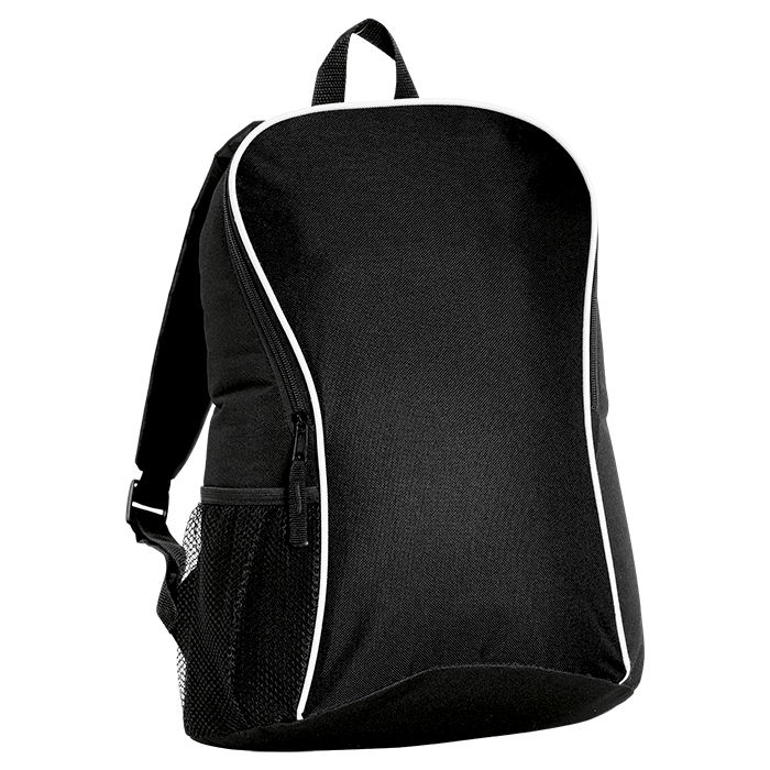Curve and Arch Design Backpack - Black
