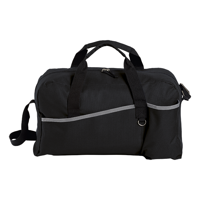 Sports Bag with Grey Trim - Black