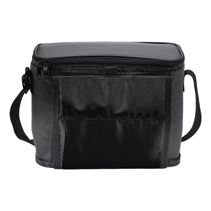 Cooler with Folding Cup Holders - Black