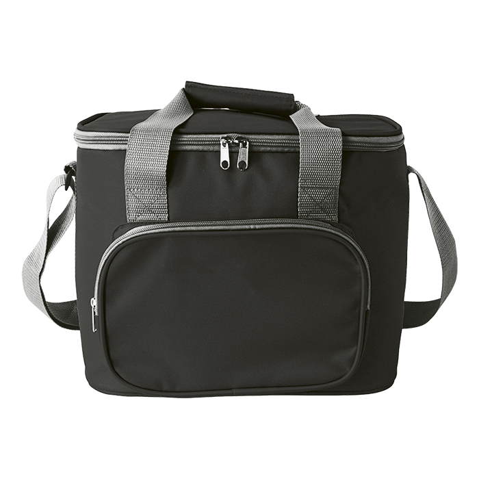 Cooler Bag With Front Pocket - Black