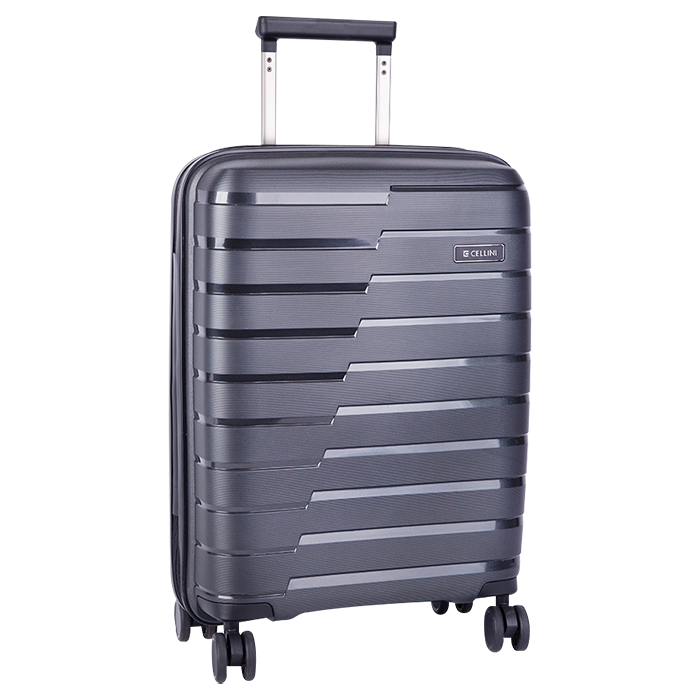 Cellini Microlite 4-Wheel Carry On Trolley - Charcoal