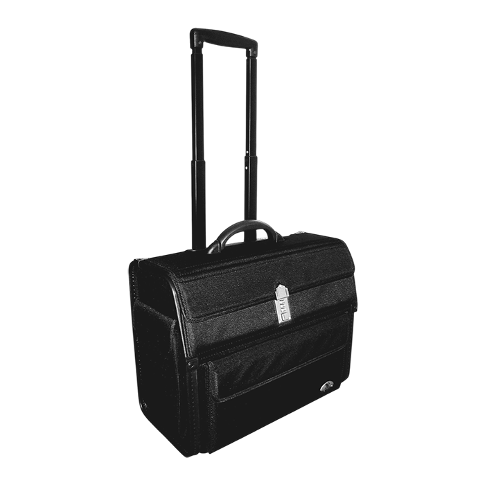 Executive Laptop Pilot Case On Wheels - Black