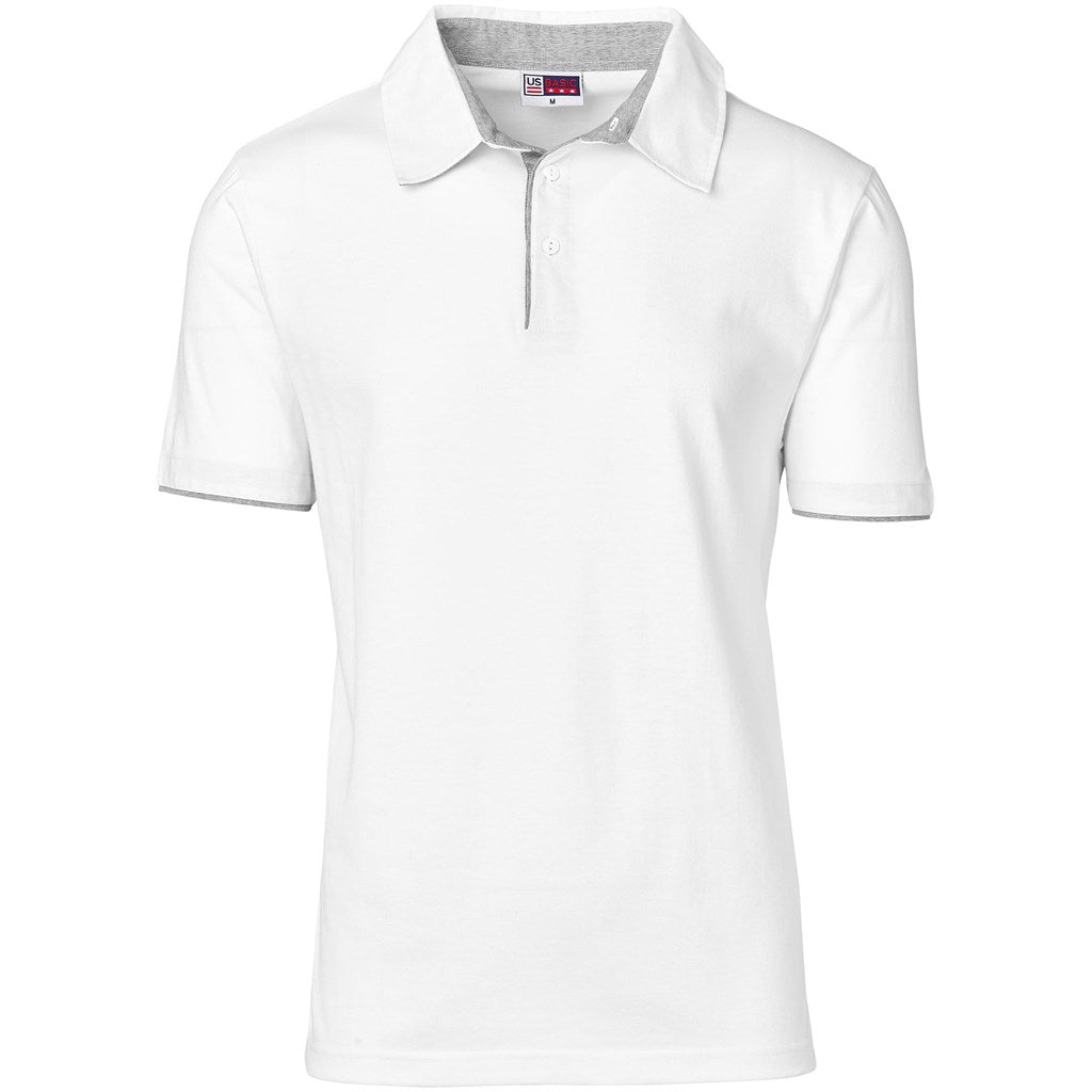 Mens Delta Golf Shirt - WHITE