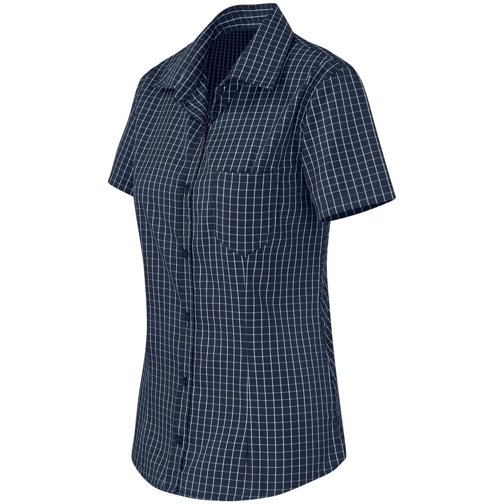 Ladies Short Sleeve Aston Shirt - Navy