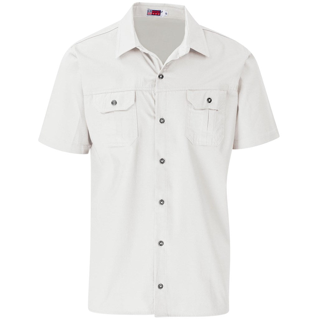 Mens Short Sleeve Wildstone Shirt - WHITE