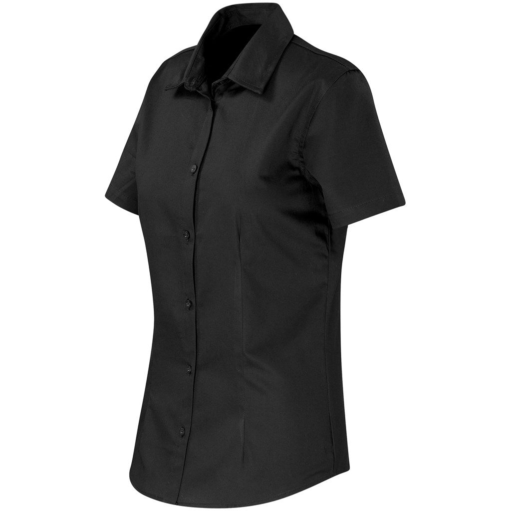 Ladies Short Sleeve Milano Shirt - Black