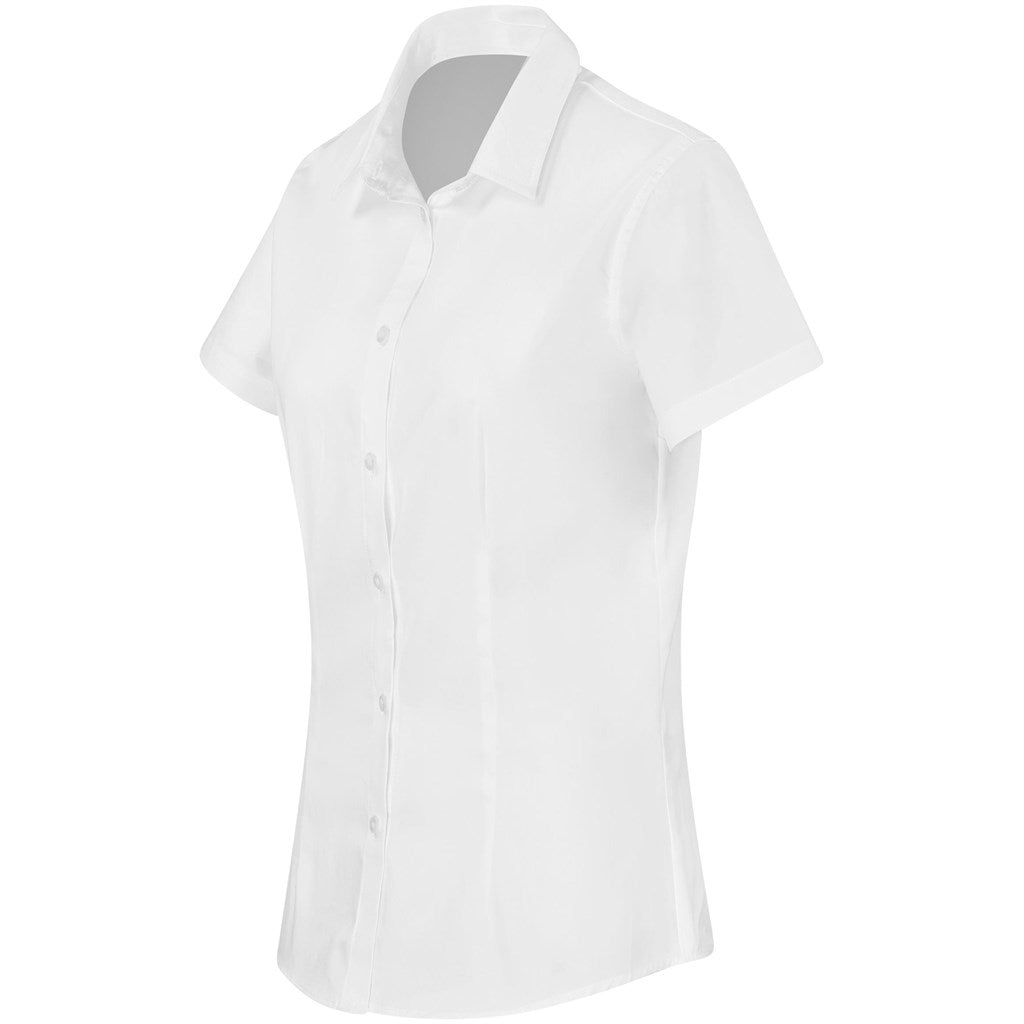 Ladies Short Sleeve Milano Shirt - White