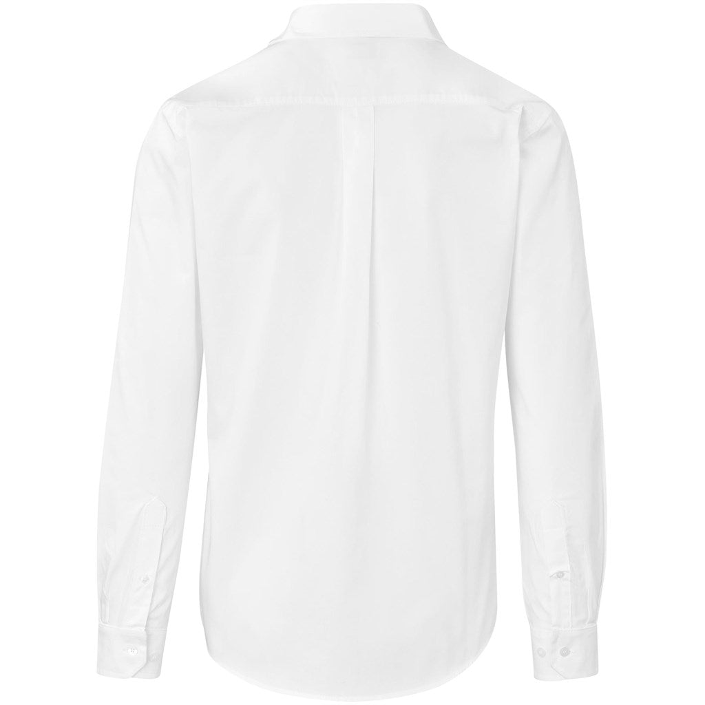 Mens Long Sleeve Milano Shirt - White