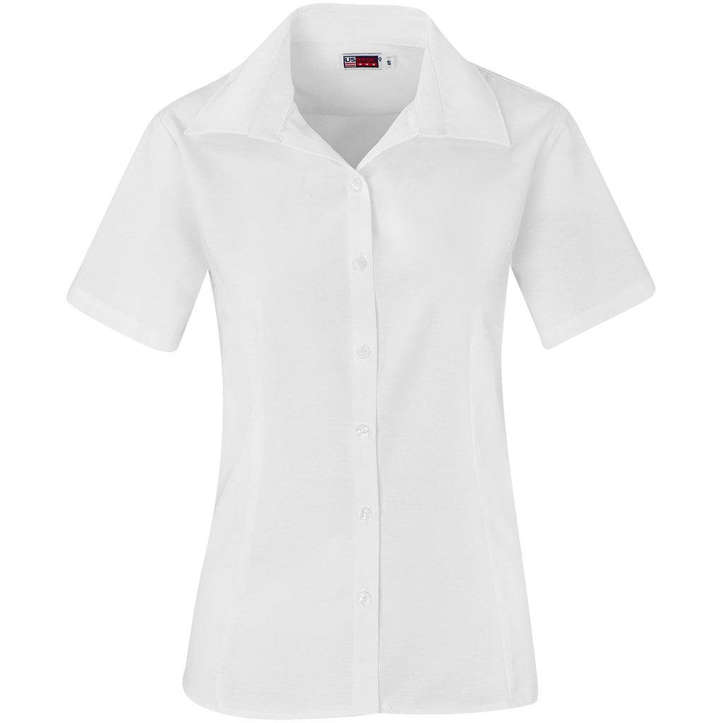 Ladies Short Sleeve Aspen Shirt - WHITE