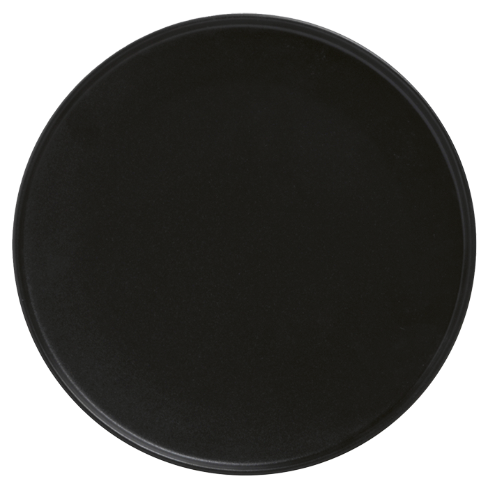Caviar High Rim Plate - Black