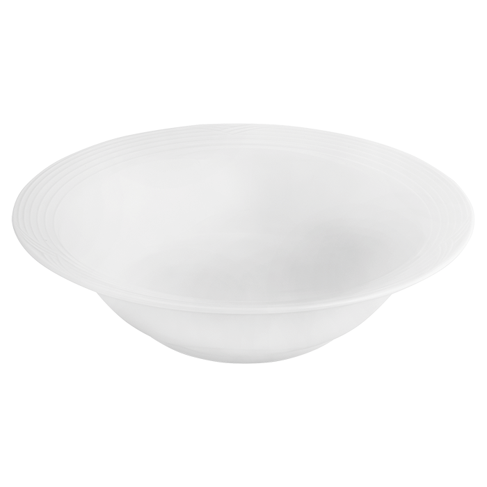 Arctic White Round Salad Bowl - White
