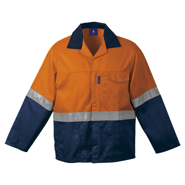 Premier Conti Jacket with Reflective - Safety Orange/Dark Navy