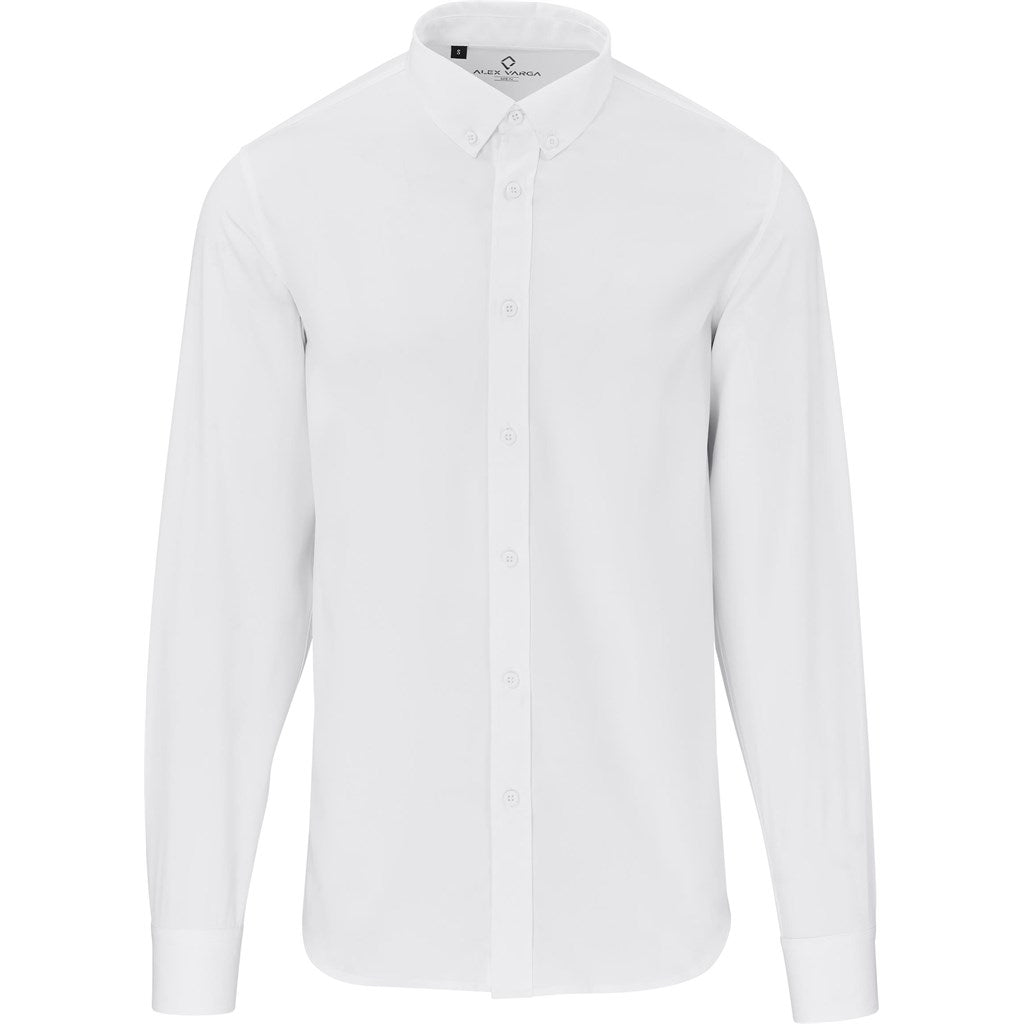 Mens Long Sleeve Sorrento Shirt - WHITE