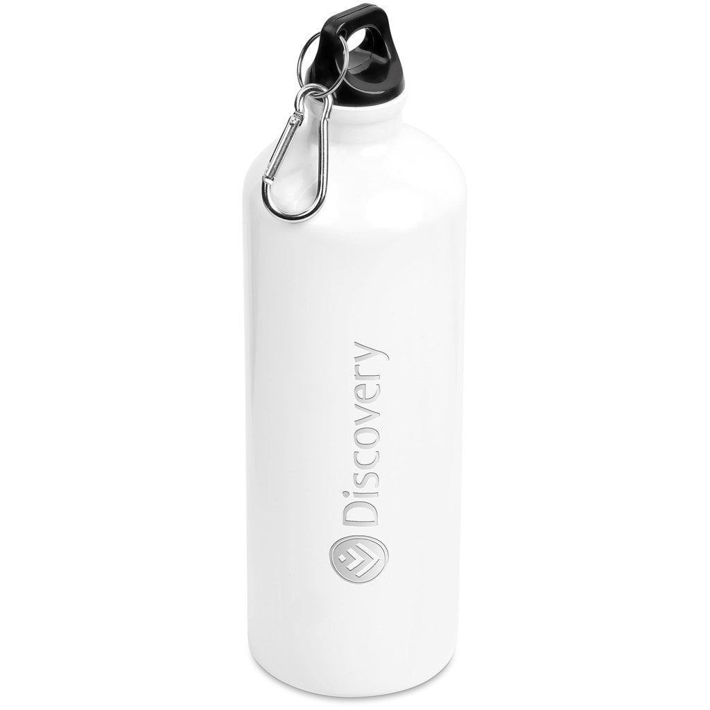 Katana Aluminium Water Bottle - 1 Litre - SOLID WHITE
