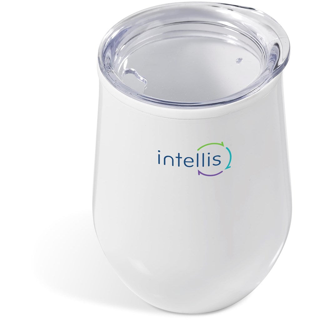 Serendipio Madison Stainless Steel & Plastic Double-Wall Tumbler - 350ml - SOLID WHITE