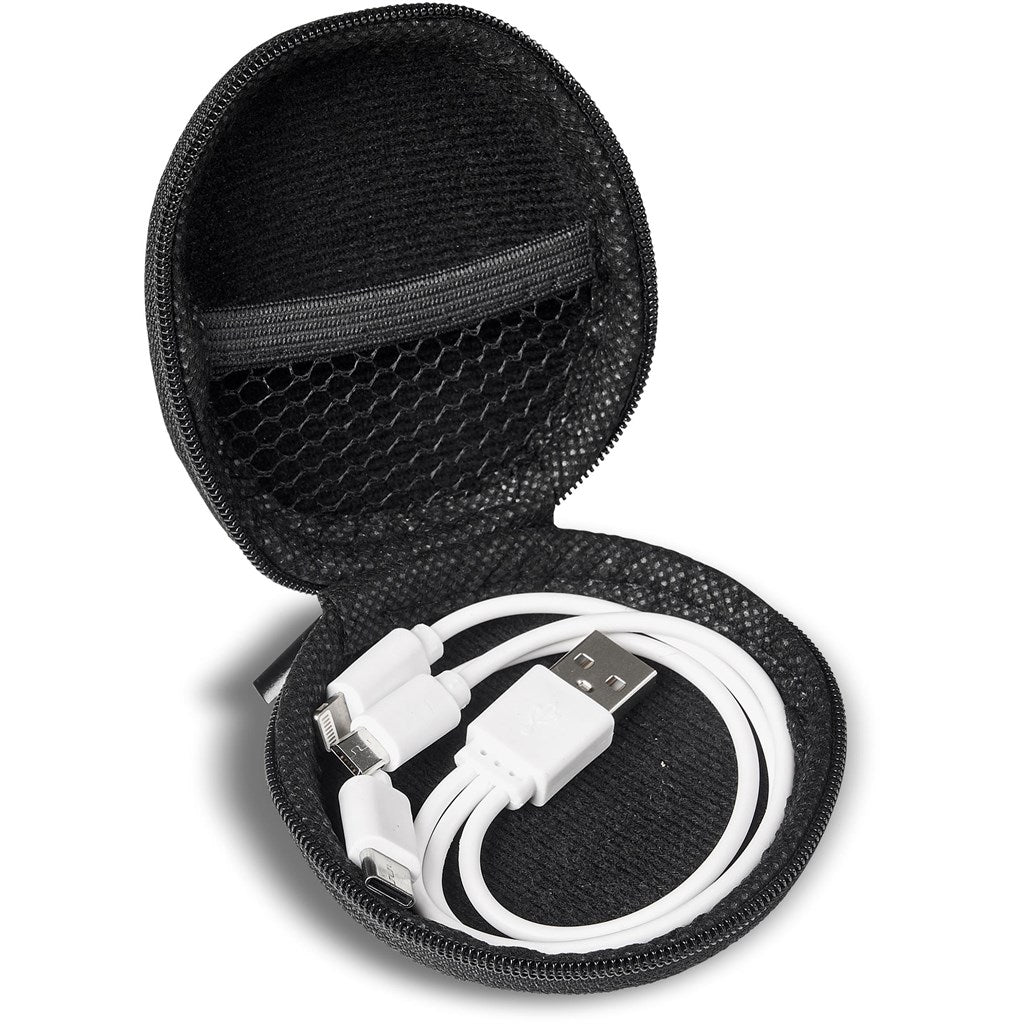 Sammy Tri-Cable in EVA Case - SOLID WHITE