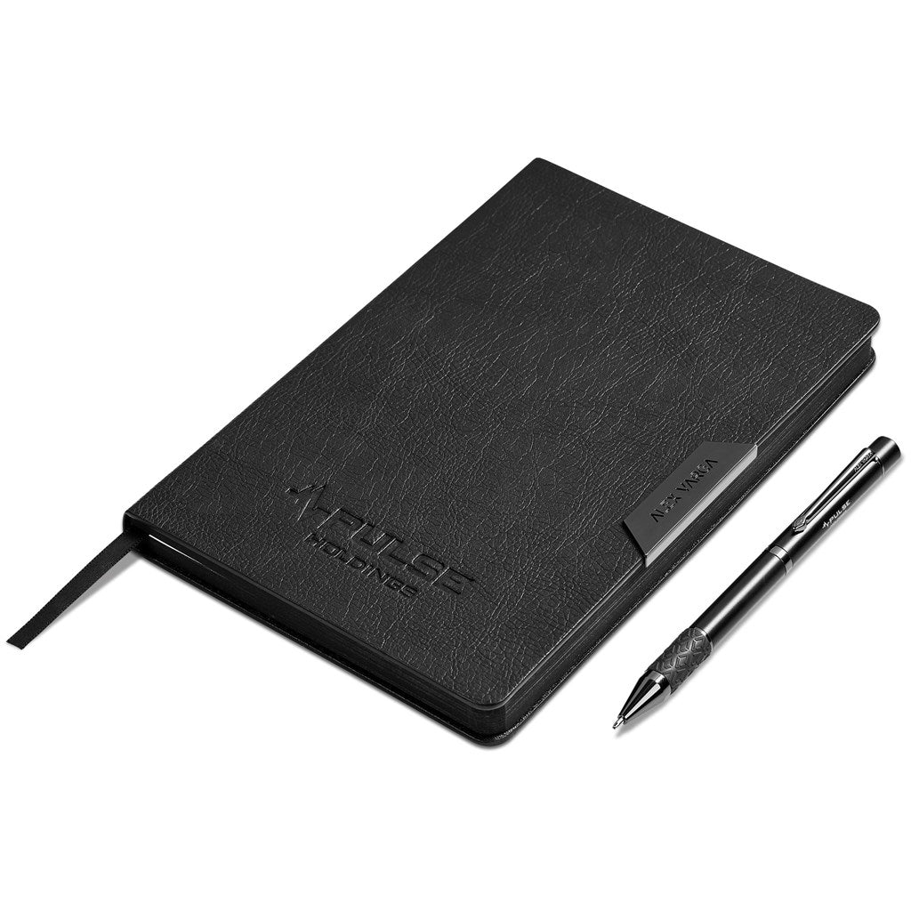 Alex Varga Onassis Notebook & Pen Set - GUN METAL