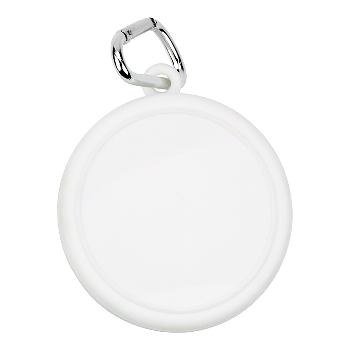 220ml Foldable Cup with Pill Holder and Carabiner Clip - White