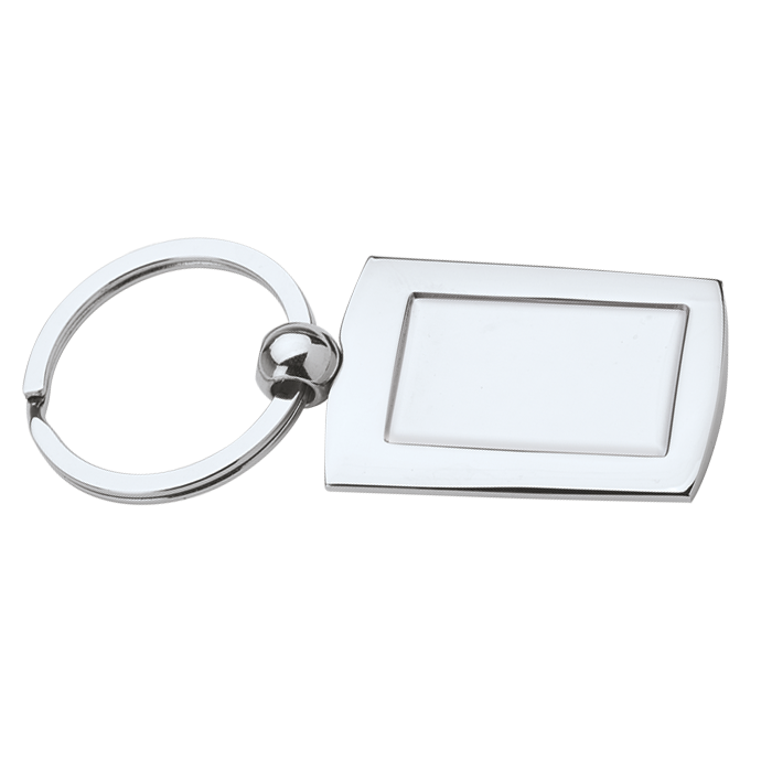Metal Keychain with for Dome - Silver