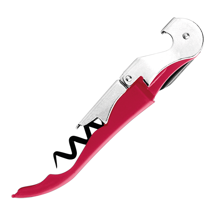 Stainless Steel Wine and Bottle Opener - Burgundy