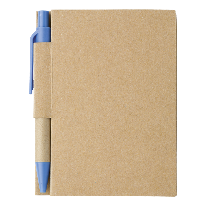 Mini Recycled Notebook and Pen - Pale Blue
