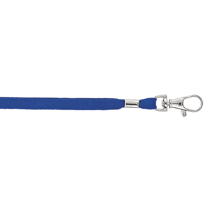 Woven Lanyard with Metal Clip - Blue