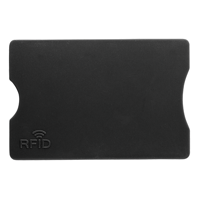 Plastic Card Holder with RFID Protection - Black