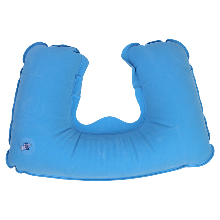 Inflatable Travel Cushion in Pouch - Pale Blue