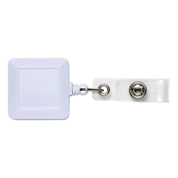 Retractable Badge Holder - White
