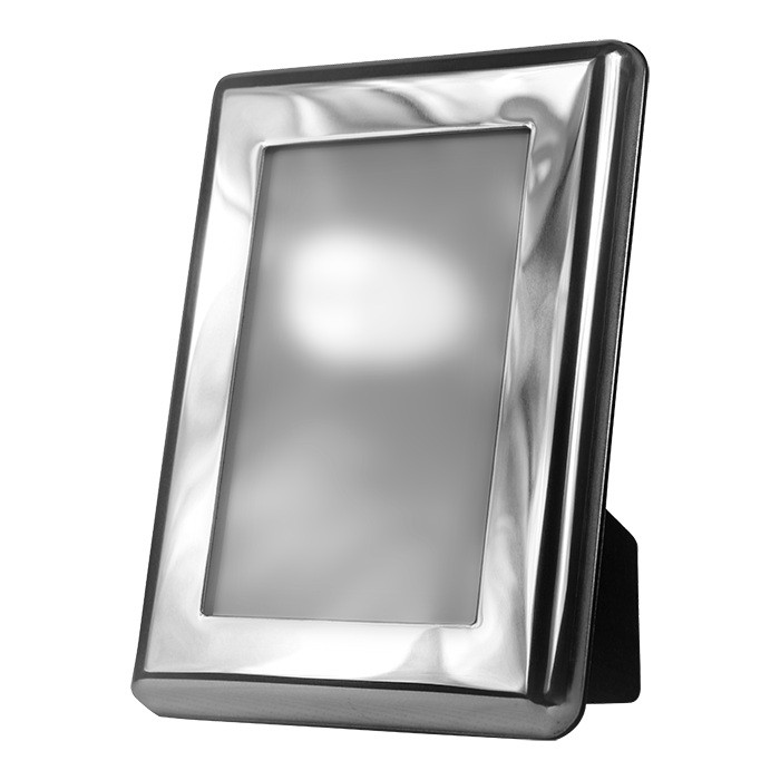 10cm x 13cm Rounded Edge Photo Frame - Silver