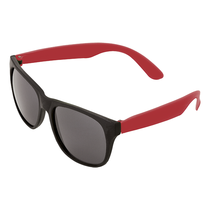 Sunglasses with Fluorescent Sides - Red