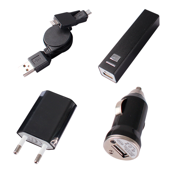 4 Piece Tech Set In Gift Box - Black