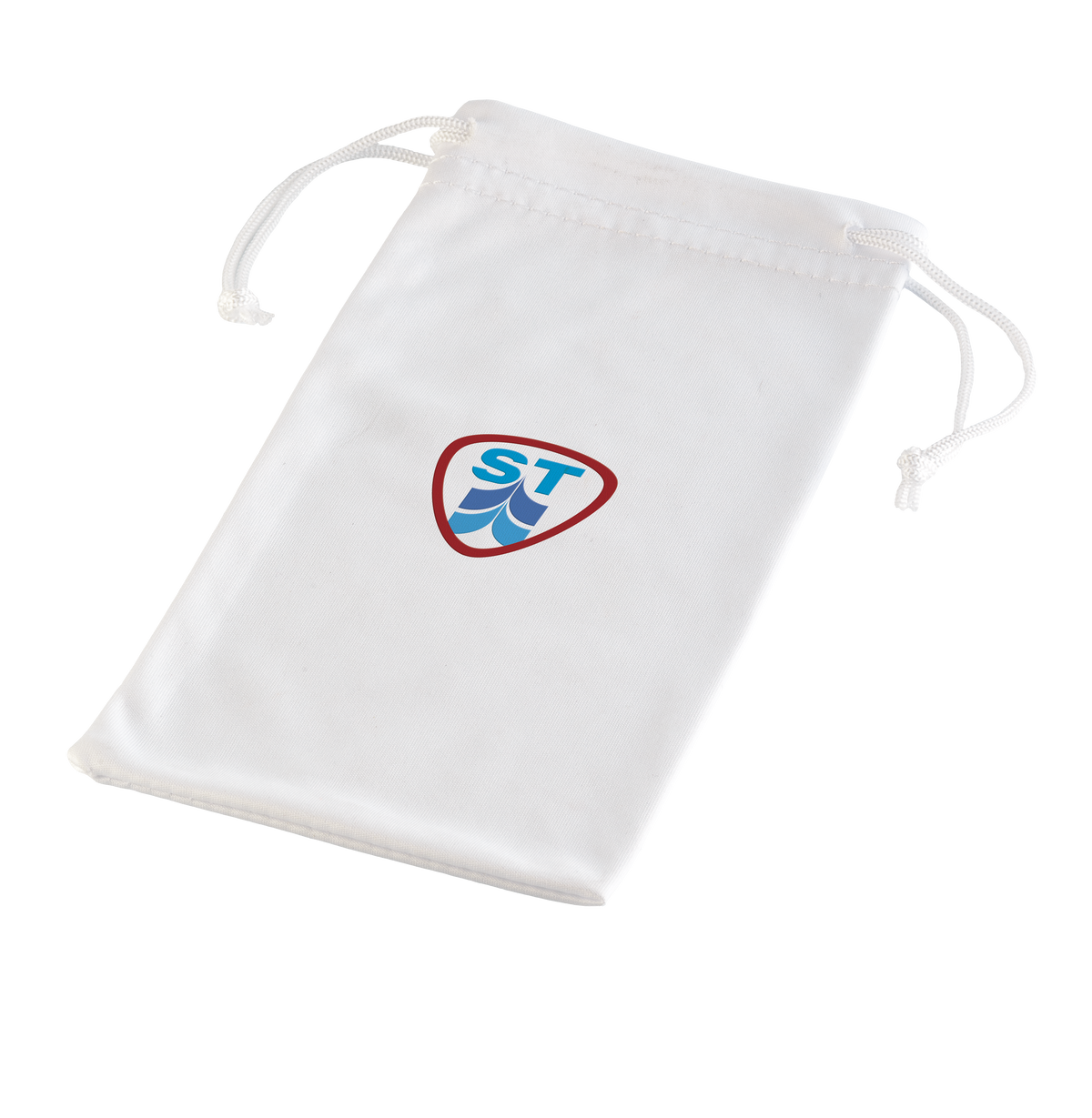 Foldable Headphones in Fabric Bag - White