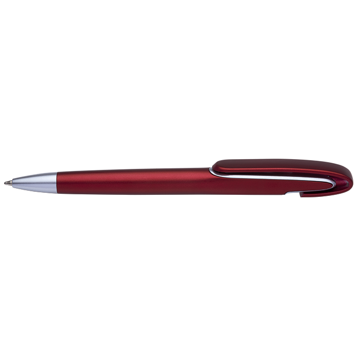 Rounded Clip Ballpoint Pen - Maroon