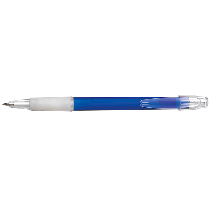 Frosted Plastic Ballpoint Pen - Blue