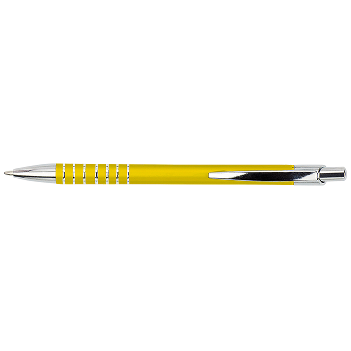 Ring Design Aluminium Ballpoint Pen - Yellow