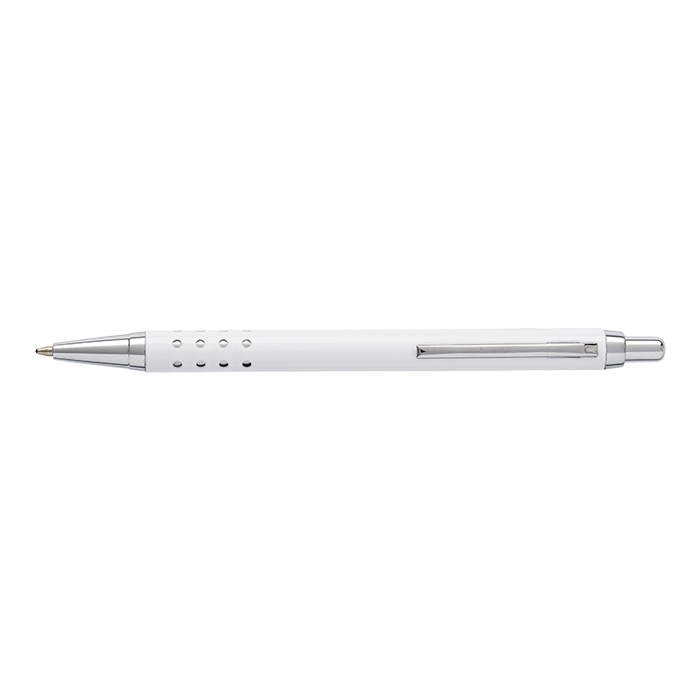 Dot Design Aluminium Ballpoint Pen - White