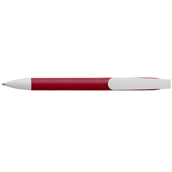 Twist Action Ballpoint Pen With Coloured Barrel - Red